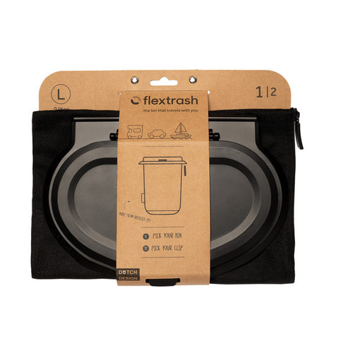 Poubelle Flextrash, 9L, noire, matériau biodégradable