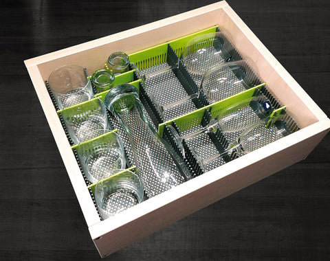 Guide per cassetti Purvario, confezione da 8 - lime/antracite