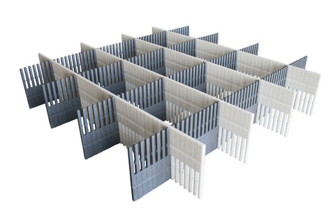 Lot de 8 bandes de tiroir Purvario - gris clair/anthracite