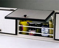 Barres de tension Barkeeper, largeur d'armoire 25 - 44 cm, blanc