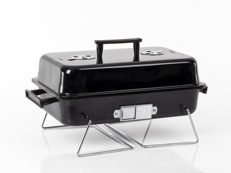 Jim Koffer-Holzkohlegrill aus Stahl - Full-black