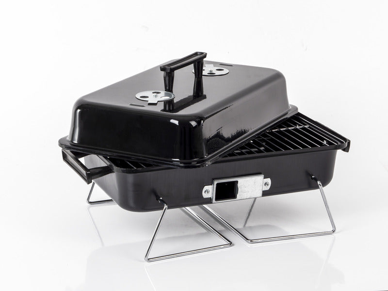 Jim Koffer-Holzkohlegrill aus Stahl - Full-black