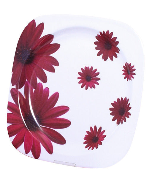 Camp4 Red Flower - Melamin Teller Set (Ø 22,5cm)