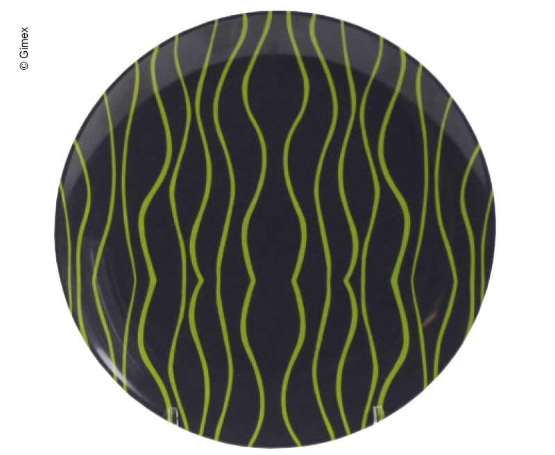 GIMEX Dessertteller, grau-lime green