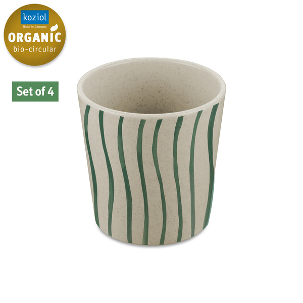 4er Set Becher - MONSTERA STRIPES