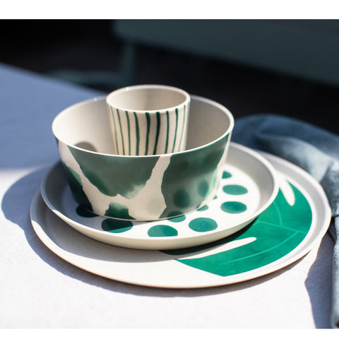 Set di 2 ciotole - MONSTERA SPLASH