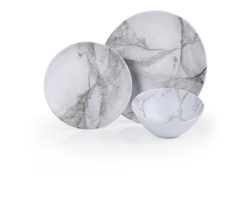 Set di stoviglie in melamina Camp4 MARBLE - per 2 persone