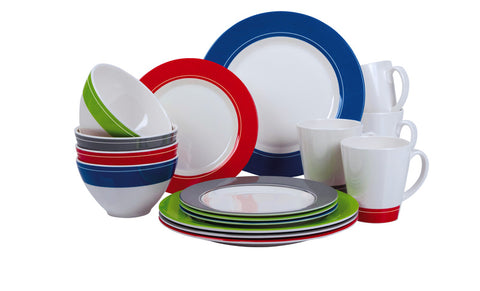 Set di stoviglie in melamina Camp4 "BURANO" per 4 persone