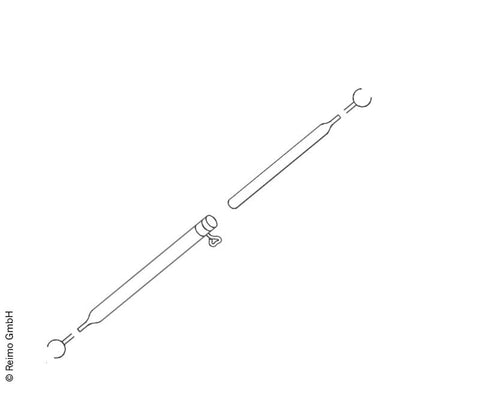 Tirante in alluminio ø28/25 x 1/1,2 mm, lunghezza 0,80 - 1,20 m