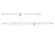 Spannstange/Dachauflagenstange Alu 160-260cm, 3-teilig