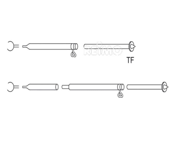 Sturmstange Stahl mit Bodenspitze 1mm