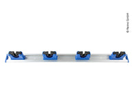Porte-balai avec 5 clips en bleu, 70 cm