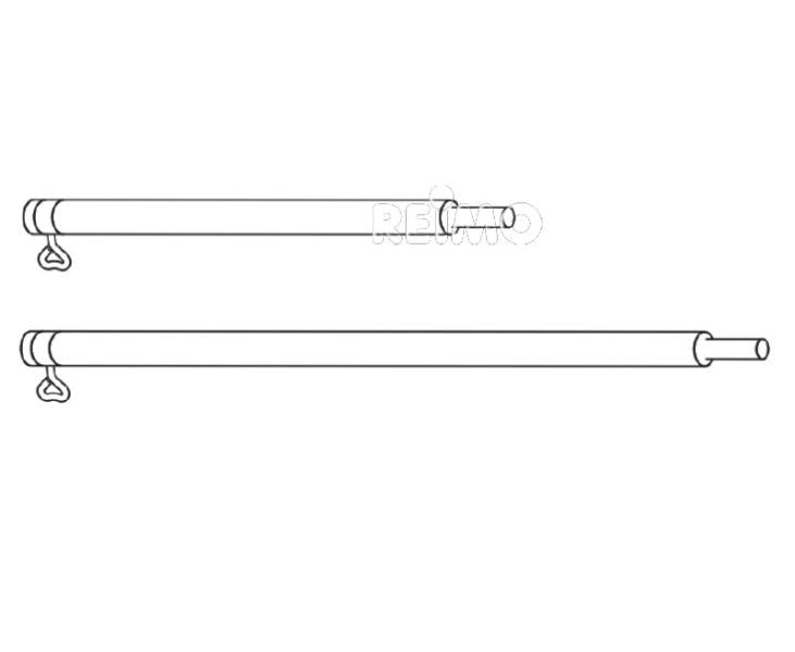 Verlängerungsstange Stahl 0,5M, Ø25 x 1,0mm 2ST