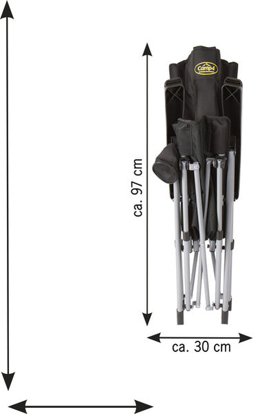 Camp4 LA PALMA - Campingfaltstuhl mit mehrfach verstellbarer Rücklehne