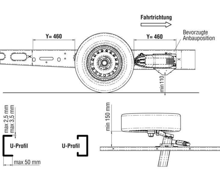 Zusatzkit für Standardbausatz AL-KO Unteneinbau Art.-Nr. 920921