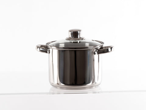 Ensemble de casseroles en acier inoxydable avec couvercle en verre Camp4 - 6 pièces