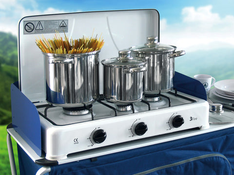 Ensemble de casseroles en acier inoxydable avec couvercle en verre Camp4 - 6 pièces