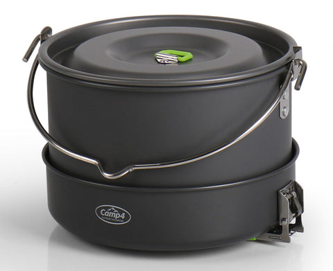 Camp4 Elite L - Set di pentole in alluminio da 5 pezzi