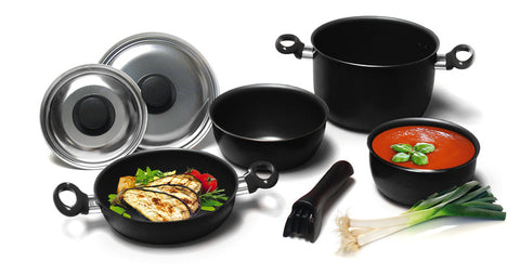 Ensemble de casseroles de camping en aluminium Camp4 7 pièces