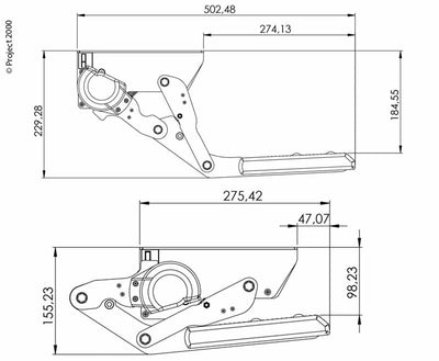 Serie T, manuelle Trittstufe 500 mm