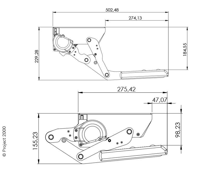 Trittstufe manuell 70cm breit