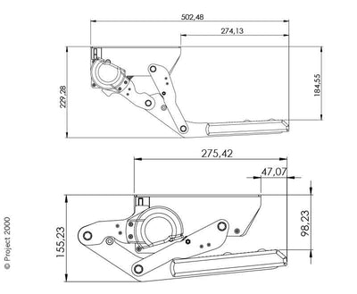 Trittstufe manuell 70cm breit