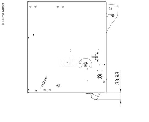 Gradino a 3 gradini, larghezza pedana 530 mm, motore a destra