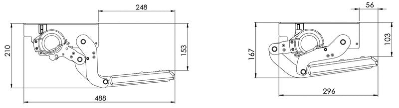 Serie T elektrische Trittstufe 480 mm 12 V