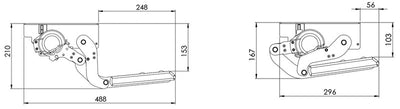 Serie T elektrische Trittstufe 480 mm 12 V