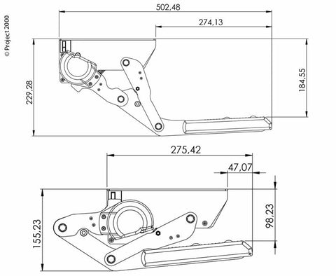 12V-Trittstufe 55 cm