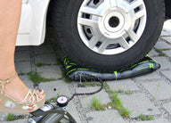 Coussins d'air pour pneus de camping-car flat-jack jusqu'à 255 mm – protection des pneus et mise à niveau