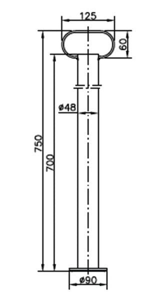 Stützrohr RSR 48-700mm