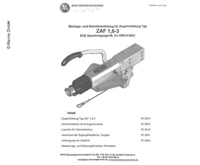 Zugeinrichtung Typ ZAF 1,6-3