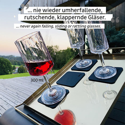 Verres magnétiques en plastique WINE 0,3 l avec coussinets - lot de 2 