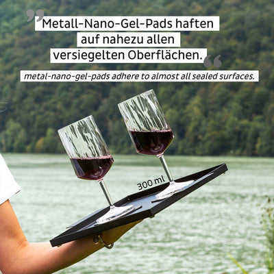 Magnet-Kunststoffgläser WEIN 0,3 l mit Pads - 2er Set