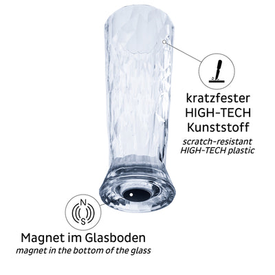 Magnet-Kunststoffgläser BIER 0,5 l - 2er Set