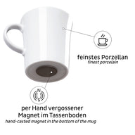 Tasses à poignée magnétique en porcelaine CAMPING - Lot de 2