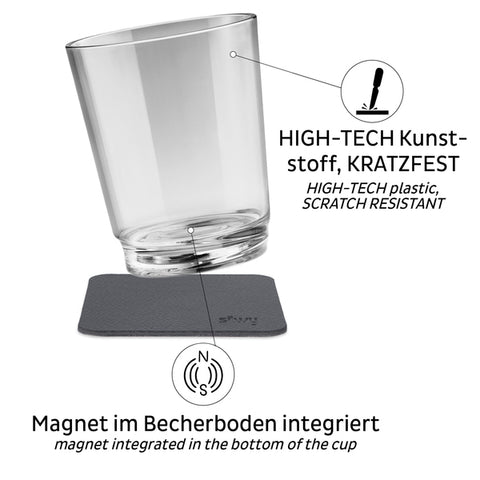 Bicchieri magnetici in plastica SILWY THE CLASSIC, set da 2
