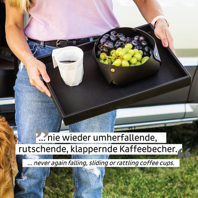 Kunststoff Henkel-Tasse TO GO - Pad Schwarz