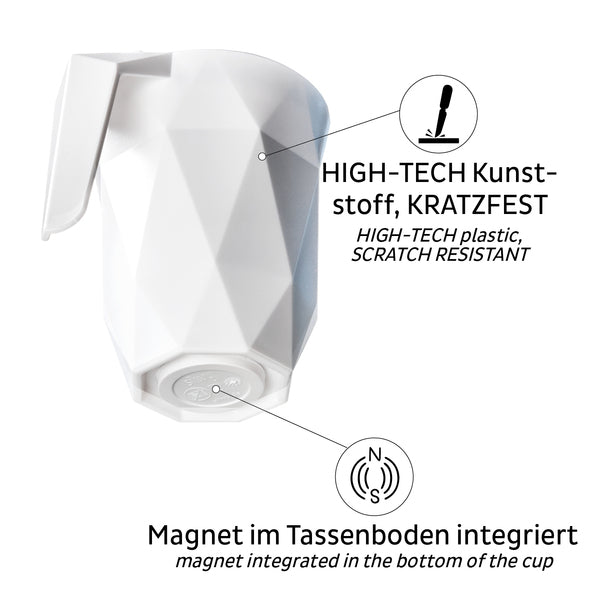 Kunststoff Henkel-Tasse TO GO - Pad Schwarz