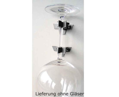 Glashalter Rotwein grau, 4 Stück