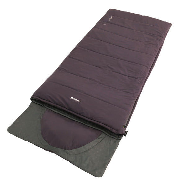 Deckenschlafsack Contour Dark Purple, 220x85cm, integriertes Kissen