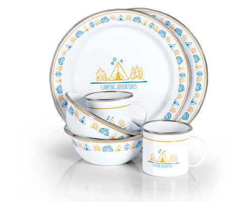 Set di stoviglie smaltate Campfire Camp4