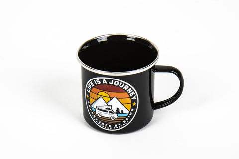 Tazza smaltata LA VITA È UN VIAGGIO