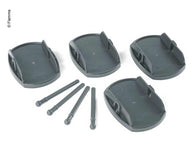 Plaques de transport Pro 4 pièces capacité de charge 650 kg/pièce gris