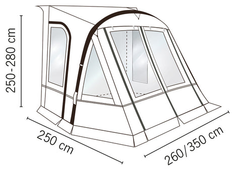 Tendalino per camper One Beam Air High