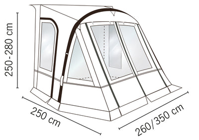 Reisemobilvorzelt One Beam Air High