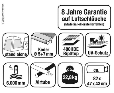 Outdoor Revolution Movelite 1 Busvorzelt - B300xT300 / H180-255cm