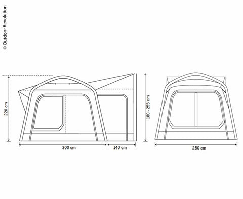 Tenda posteriore per autobus Outdoor Revolution Movelite Tail