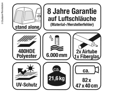 Tenda posteriore per autobus Outdoor Revolution Movelite Tail
